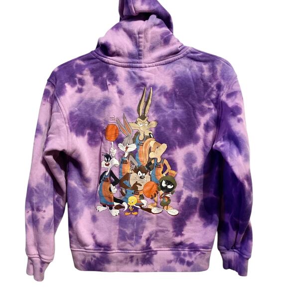 Space Jam Looney Tunes Tie Dye Kids Hoodie 9/10 - Picture 1 of 7